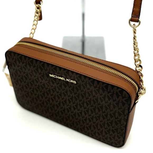 Michael Kors Large EW Crossbody Bag & Large Double Zip Wallet Brown - Picture 6 of 12